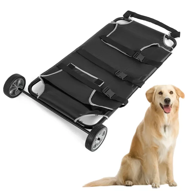 Pet Transport Stretcher With Wheels Animal Emergency Transport Tool 100kg Load