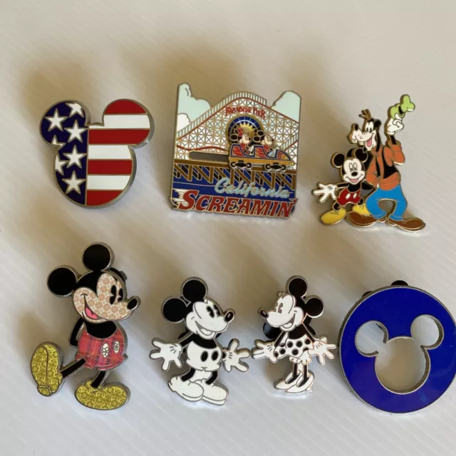 7x Disney Pin Trading Mickey, Minnie, Mouse Goofy