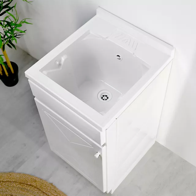 Mobile lavanderia con cesto portabiancheria e vasca lavapanni 60x50 Lady