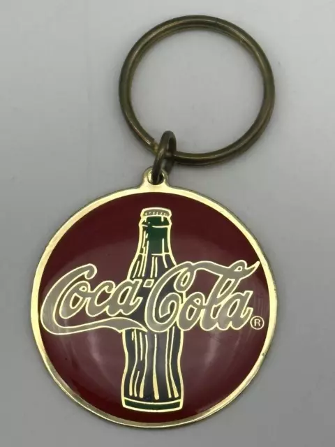 Modern Coca Cola Key Chain - Like New Never Used Keyring Shows Tarnish