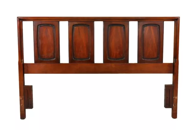 Broyhill Emphasis Queen Size Walnut Headboard, 1960s Vintage Mid-Century Modern