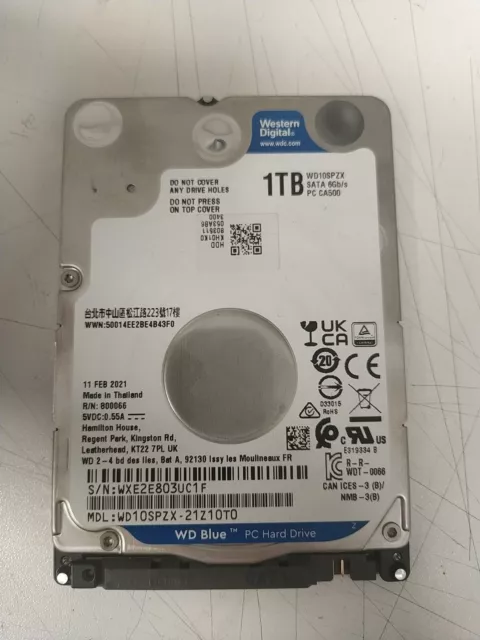 Disque Dur Western Digital - 2.5" - 1Tb - SATA - Testé