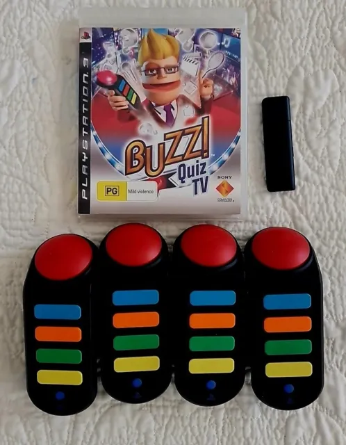 BUZZ GAME WITH 4 wireless buzzers PS3 PS2 $95.00 - PicClick AU