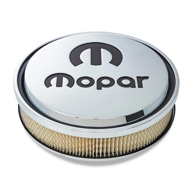 Proform 440-835 Engine 14" Air Cleaner Kit; Aluminum; Chrome; Recessed Black MO