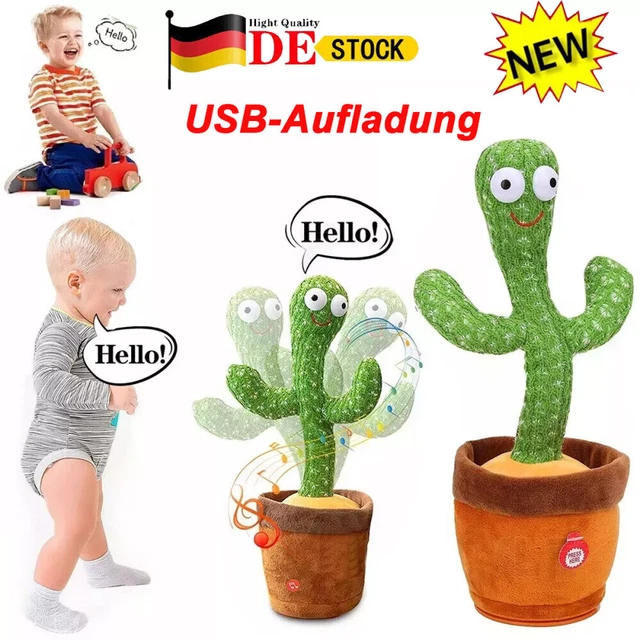 Kaktus Knstlich Gro Sprechender Kaktus Zum Nachplappern Auf Deutsch   Plschtier Mit Tanzfunktion, Singt 120 Lieder, Fr Babys Ab 2 Monaten