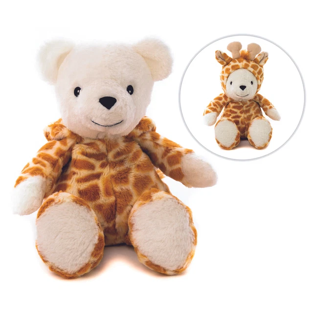 Habibi Wärmetier für Mikrowelle & Backofen - Giraffen-Bär mit Kapuze (Füllung he