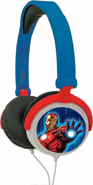 Lexibook HP010AV Marvel The Avengers Iron Man Stereo-Kopfhörer, kindersicher und