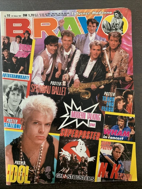 Bravo 10 / 1985 Top! Komplett!-Spandau Ballet, Tears For Fears, Wham, Billy Idol