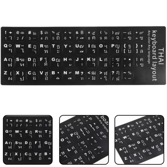 2 Sheets of Replacement Keyboard Stickers Thai-language Stickers Keyboard