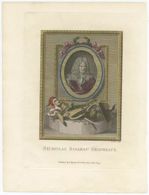 Antique Portrait of Nicolas Boileau-Despreaux