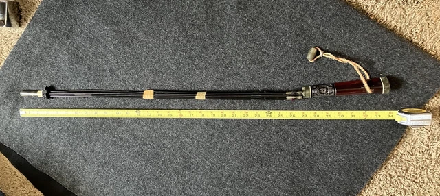 Antique Umbrella Carved Stone/Plastic? Handle As Is Asian Design