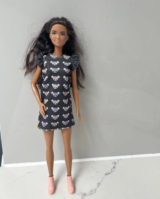 BARBIE FASHIONISTA #140 Mouse Print Dress Mattel Doll 12.00 - PicClick UK