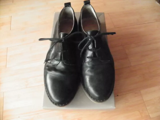 Chaussures  / Derbies en cuir noir  - SAN MARINA - MASSILIA - Pointure 36