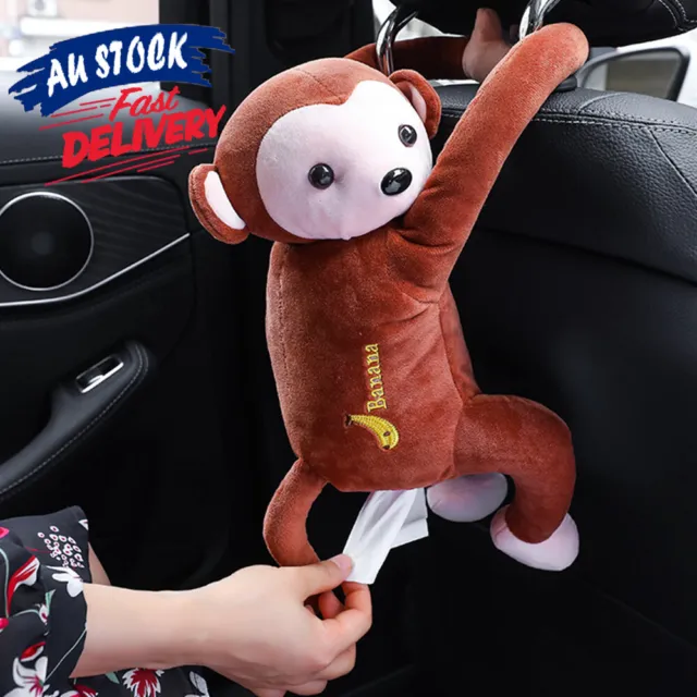 Tissue Box Napkin Cover Hanging Cartoon Holder Decor Animal Paper Car Monkey