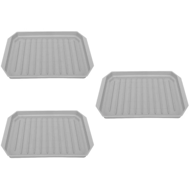 3x Kitchen Portable Microwave Bacon Tray Bacon Cooker For Oven