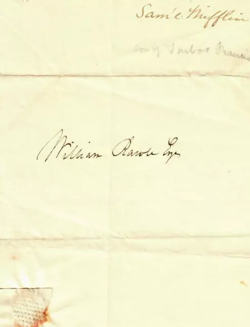 "Union Canal Company" Samuel Mifflin Hand Written Letter Dated 1815 2