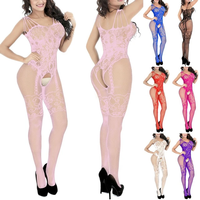 Donne Sexy Rete Body Abito Indumenti da Notte Trasparente Body Biancheria
