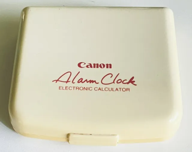 Canon Travel Alarm Clock Electronic Battery Calculator CC-10 - TESTED WORKING