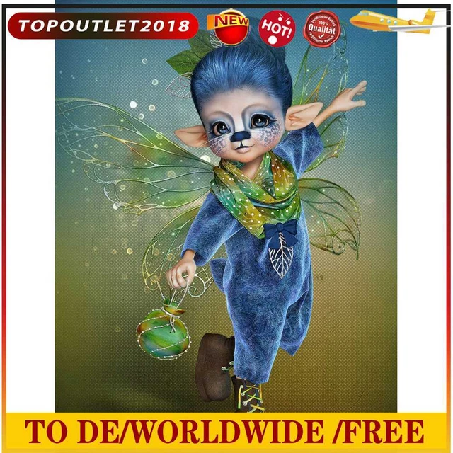 5D hágalo usted mismo kits de pintura de diamantes dibujos animados niña taladro redondo completo mosaico conjunto de decoración