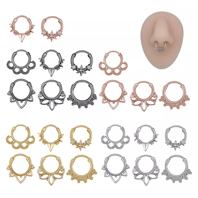 Anello Naso Forma Fiore Clicker Setto Elica Piercing Orecchio Cartilagine Daith Ho$v