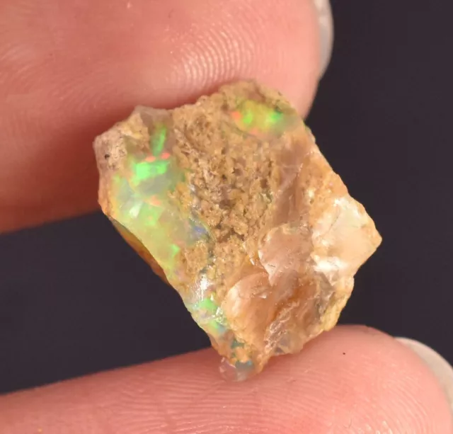 100% Natural Ethiopian 14x11x6 mm Fire Opal Rough 4.95 Ct Loose gemstone AAA++