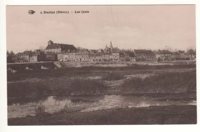 Cpa 58 - Decize : Les Quais (Nièvre) Non Écrite