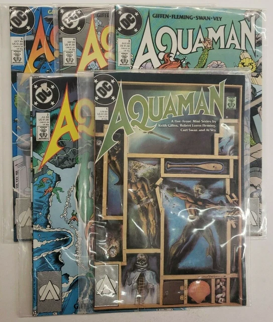 Aquaman #1-5 Complete Set ~ Vf/Nm 1989 Dc Comics ~ Giffen Fleming Swan Vey
