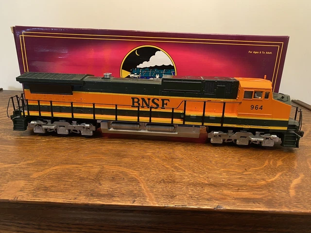 Mth O Gauge G.e. Dash-9 Diesel Locomotive # 20-2179-A Bnsf Cab # 964 See Descrp