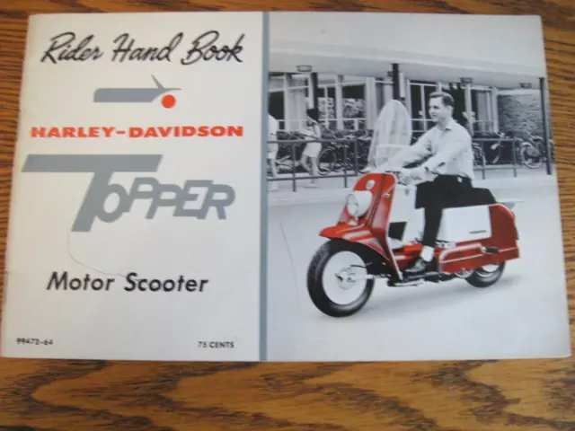 1964 Harley Davidson Topper Motor Scooter Rider Hand Book Owners Manual A AU Xln