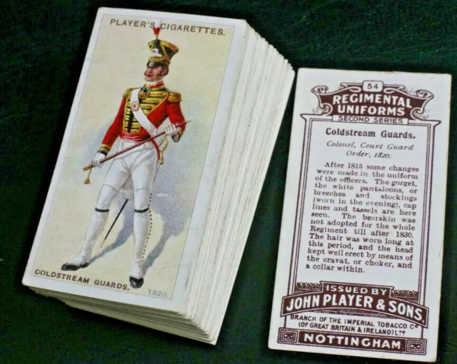 REGIMENTAL UNIFORMS 2nd SERIES (BROWN BACK) 1913, PLAYERS CIGARETTE CARDS, VGC 3