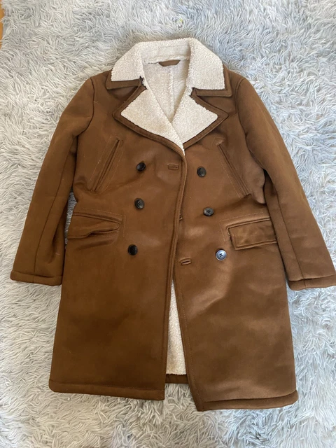 Zara shearling coat mens hotsell
