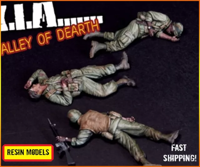 1:35 Resin Figure Model Kit 3pcs Vietnam War US Army Dead Soldiers Unpainted