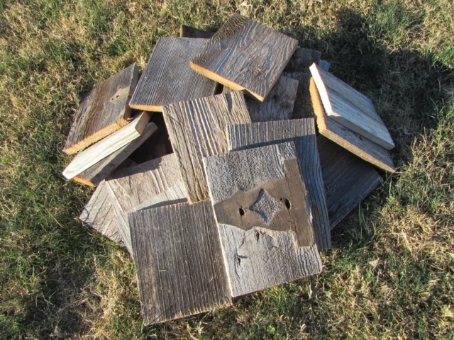 Reclaimed Old Fence Wood Boards - End Cuts Various Lengths Weathered Barn Wood