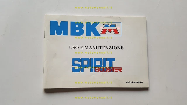MBK 50 Booster SPIRIT 1995 manuale uso manutenzione italiano originale