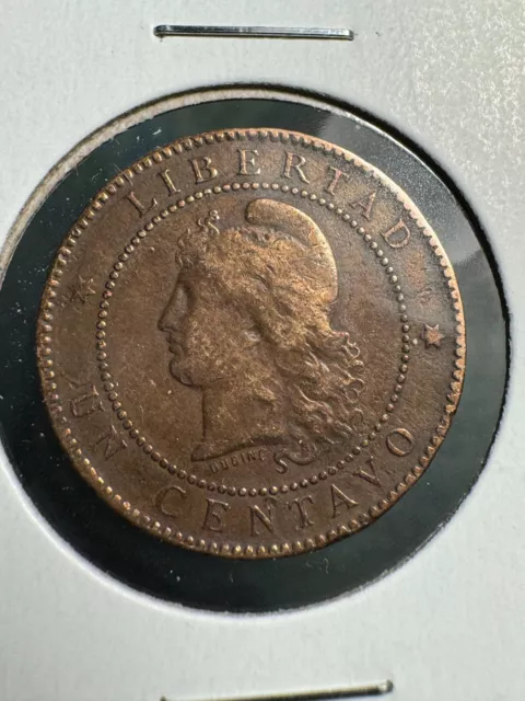 1884 1 One Un Centavo Argentina!