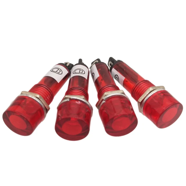 US Stock 5pc Red XD10-3 12V DC 10mm Power Signal Indicator Light Mini Pilot Lamp