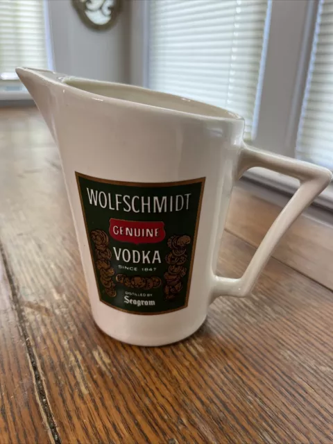 Vintage Wolfschmidt Vodka Pub Mug Bar Pitcher