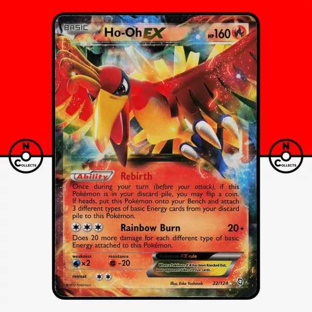  Pokemon - Ho-Oh-EX (22) - BW - Dragons Exalted - Holo