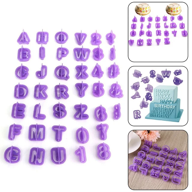 Crea splendidi disegni per torte con 40 pz set fondente alfabeto e numero