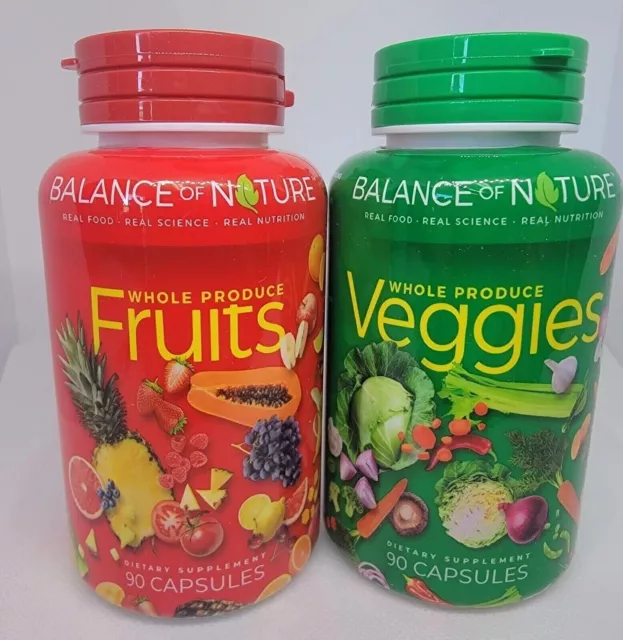 Balance of Nature Fruits and Veggies - Whole Food Supplement 180 Capsule