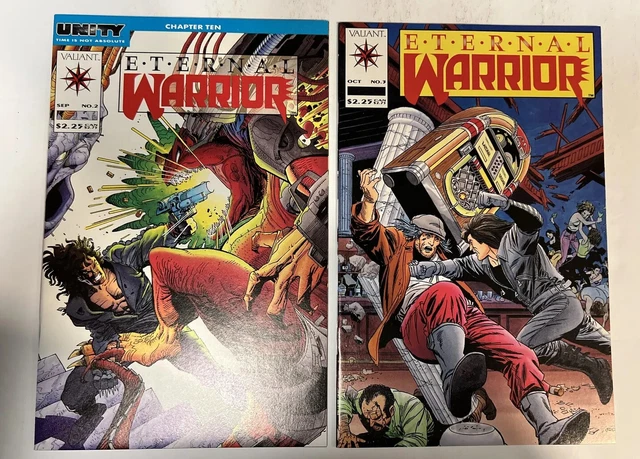 Lot Of 4 Eternal Warrior Valiant Comic Books # 1-2 & 6-7 VF/NM