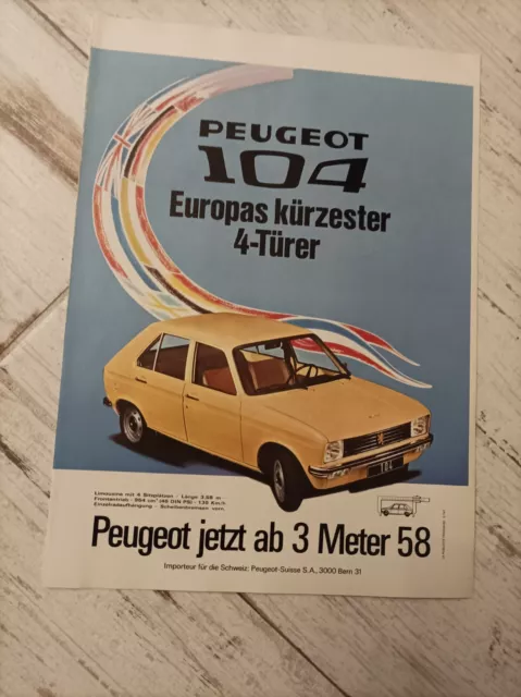 Publicité magazine / AD PEUGEOT 104 1973