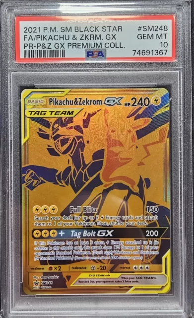 Pokémon - 1 Graded card - Pikachu & Zekrom GX - 031/095 RR - Tag Bolt SM9 -  PSA 10 - Catawiki