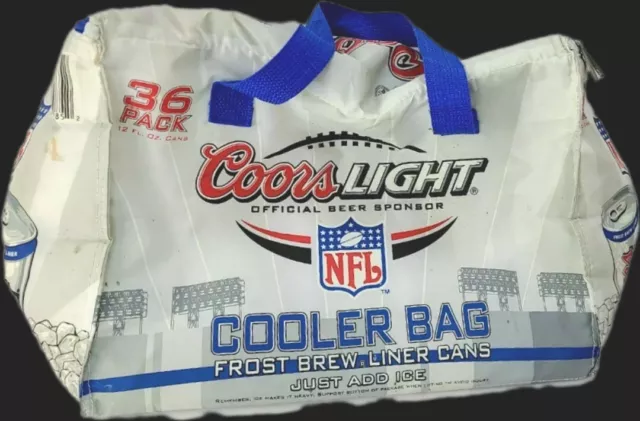 COORS LIGHT 2006 NFL Beer Case Cooler Bag w Handle Strap Empty HOLDS 36 CANS