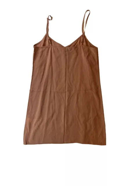 Banana Republic Silk Slip Dress Tan Small