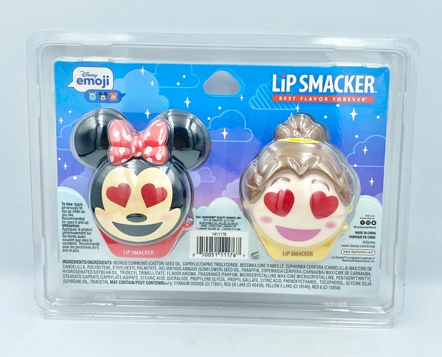 Disney Emoji Lip Smacker Lip Balm Princess Belle & Minnie Mouse 0.26 oz. Each 2