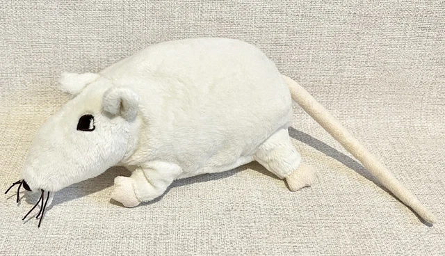 IKEA GOSIG RATTA 8” White Stuffed Soft Toy Plush Rat Mouse Discontinued ...