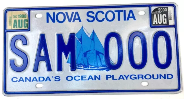 Nova Scotia Canada 2000 Sample Auto License Plate Vintage Wall Decor Collector