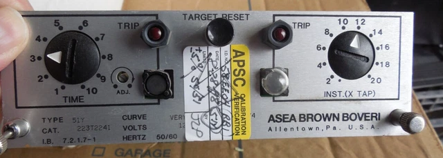ASEA Brown Boveri ABB ...51Y Overcurrent Relay from working service, no case