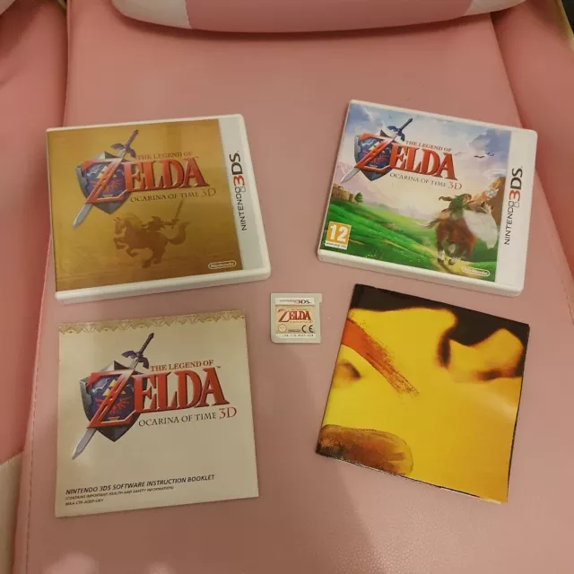 The Legend Of Zelda Ocarina Of Time 3D UKG 95+ MINT GOLD PAIR 3DS VGA WATA